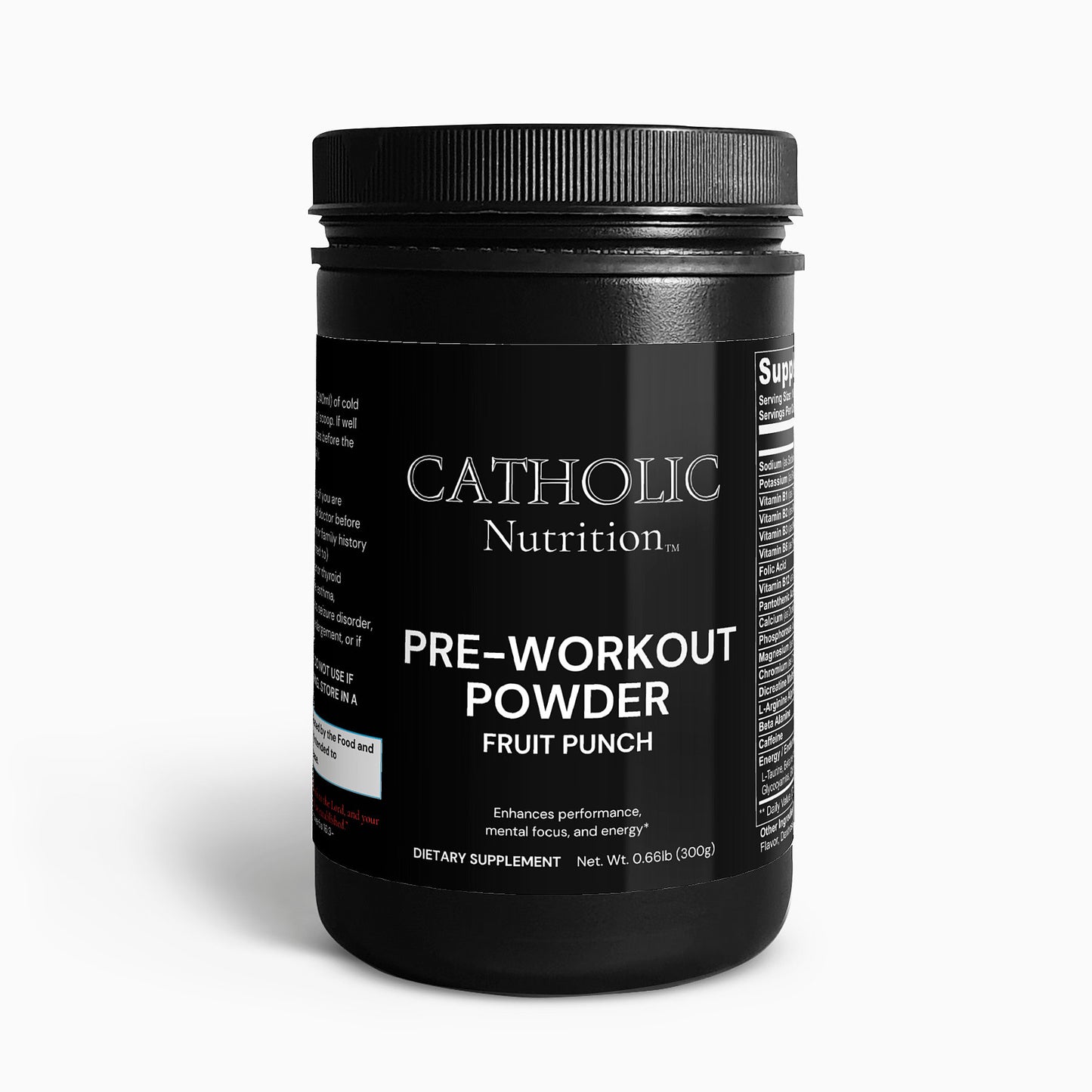 Catholic Nutrition Pre-Workout (Fruit Punch)